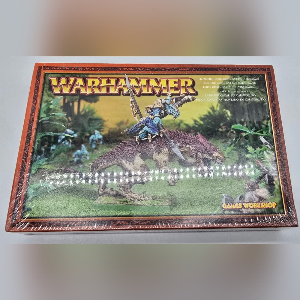 SEALED Warhammer Fantasy Battle "Lizardmen Lord Kroq Gar on Carnosaur"
